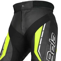 Bela Rocket Black Yellow MEN'S Trousers (Kangaroo Leather Mix)