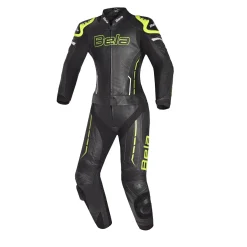 Bela Rocket Black Yellow 2PC Kangaroo Leather Mix Women's Jumpsuit