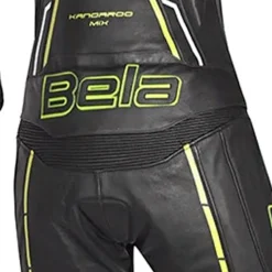 Bela Rocket Black Yellow 2PC Kangaroo Leather Mix Women's Jumpsuit
