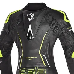 Bela Rocket Black Yellow 2PC Kangaroo Leather Mix Women's Jumpsuit