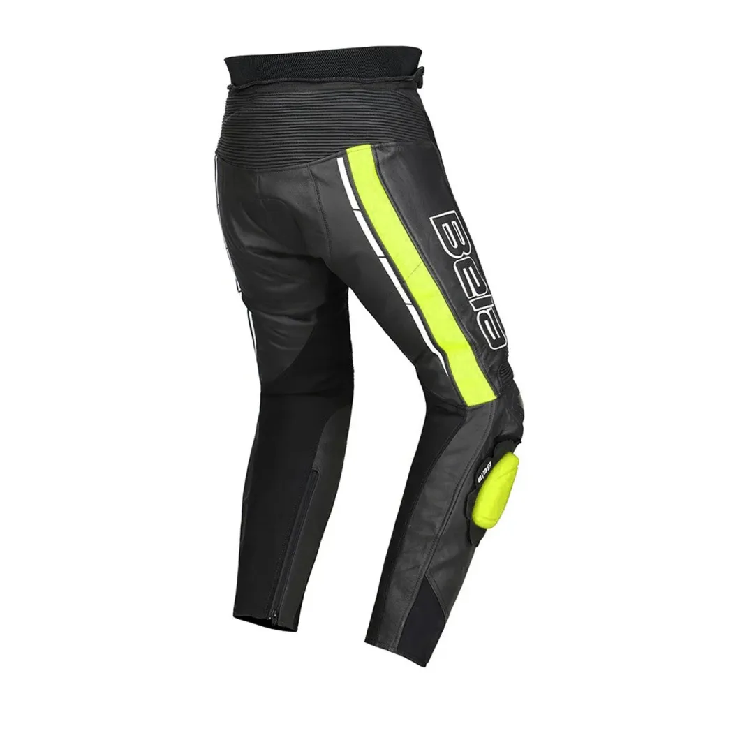 Bela Rocket Black Yellow Women's Pants (Kangaroo Leather Mix)