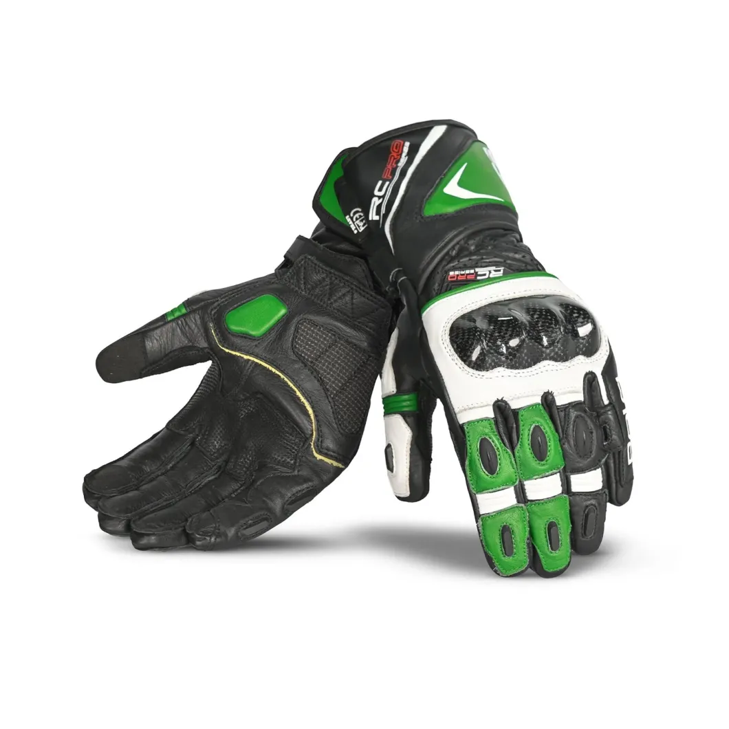 Bela Rocket Long Black/green Motorcycle Glove