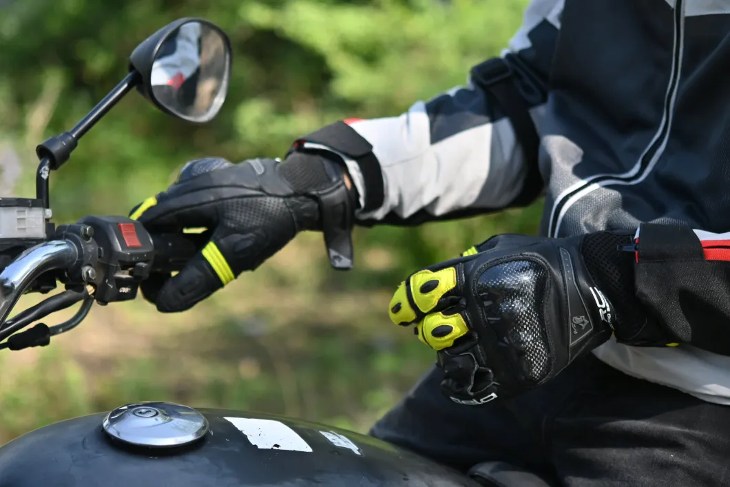 Bela Rocket Long Black/green Motorcycle Glove