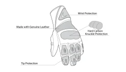 Bela Rocket Long Black Racing Motorcycle Glove