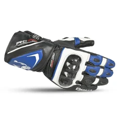 Bela Rocket Long Motorcycle Glove Black/Blue/White