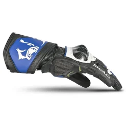 Bela Rocket Long Motorcycle Glove Black/Blue/White