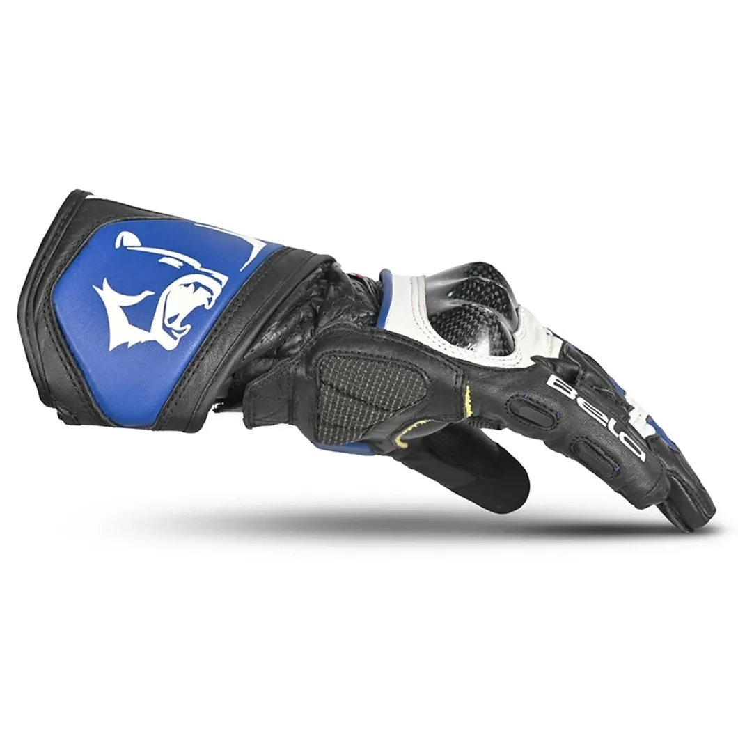 Bela Rocket Long Motorcycle Glove Black/Blue/White