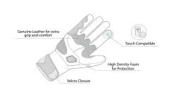 Bela Rocket Long Motorcycle Glove Black/Blue/White