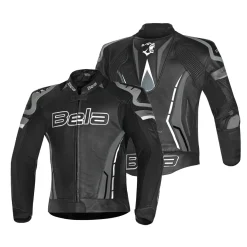 BELA ROCKET MEN'S LEATHER JACKET ANTHIRA BLACK