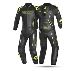 BELA ROCKET MIX KANGAROO 2PC MEN'S TRACKSUIT BLACK YELLOW FLOUR