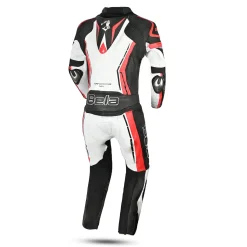 BELA ROCKET MIX KANGAROO 2 PC TUTA DI MOTO UOMO NERO BIANCO ROSSO