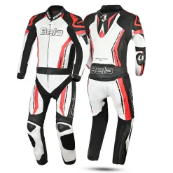 BELA ROCKET MIX KANGAROO 2 PC TUTA DI MOTO UOMO NERO BIANCO ROSSO