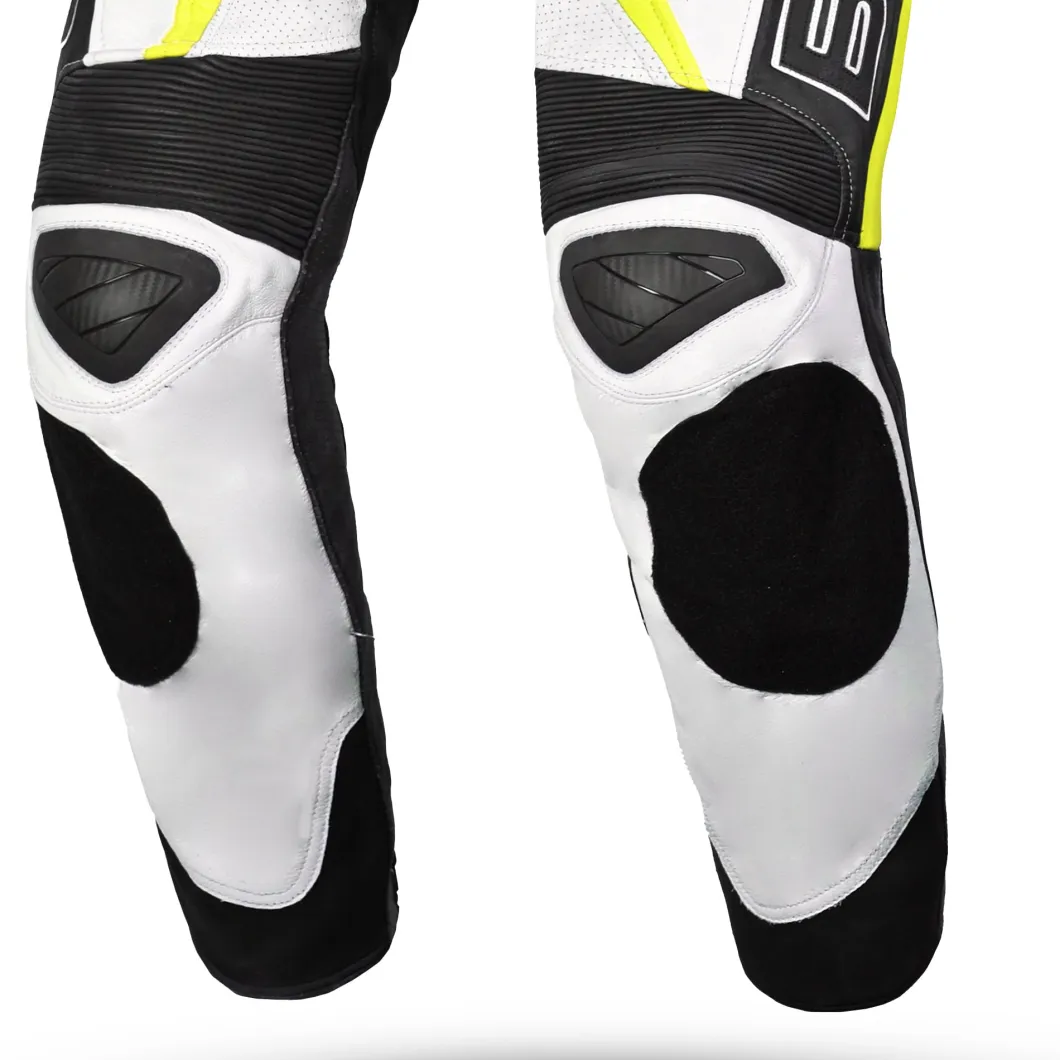 BELA ROCKET MIX KANGROO 1 PC TUTA DI MOTO DONNA BIANCO NERO GIALLO FLOU