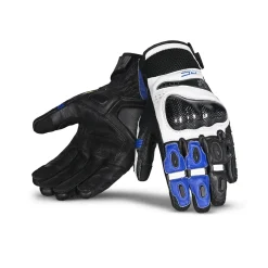 Bela Rocket Short White Blue/Black Racing Motorcycle Glove