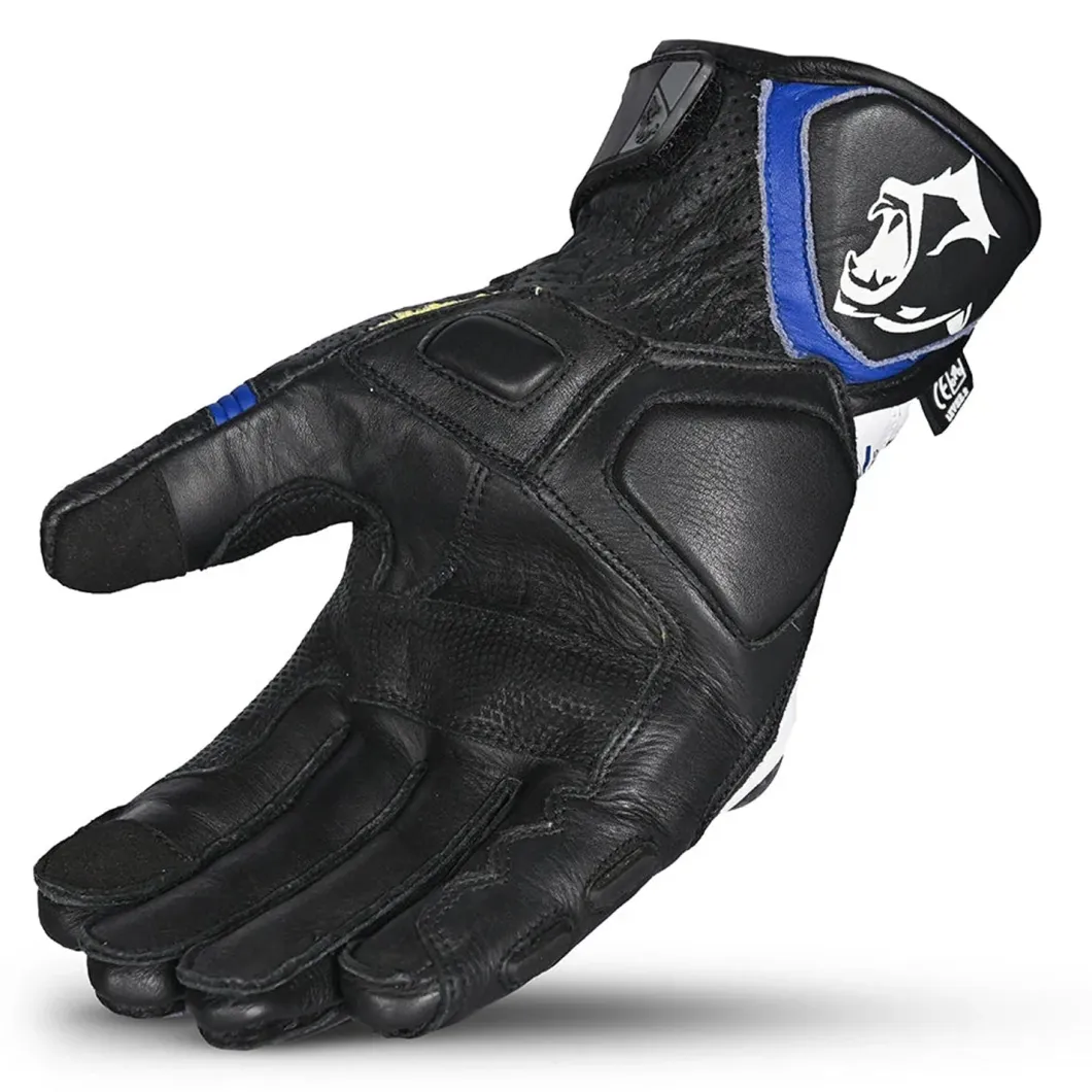 Bela Rocket Short White Blue/Black Racing Motorcycle Glove