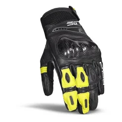 Bela Rocket Short White Flu/Black Racing Motorcycle Glove