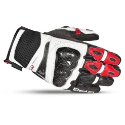 Bela Rocket Short White/Red/Black Motorcycle Glove