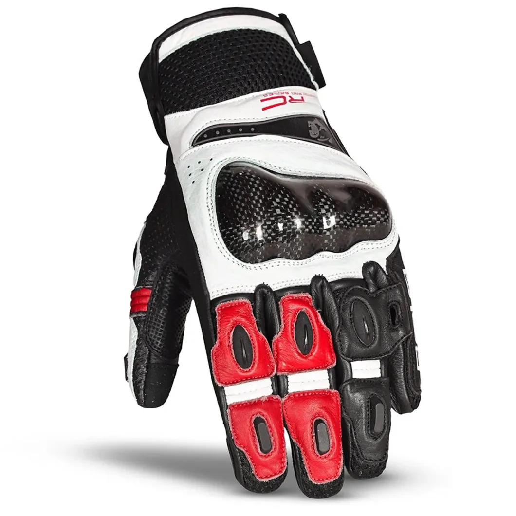 Bela Rocket Short White/Red/Black Motorcycle Glove