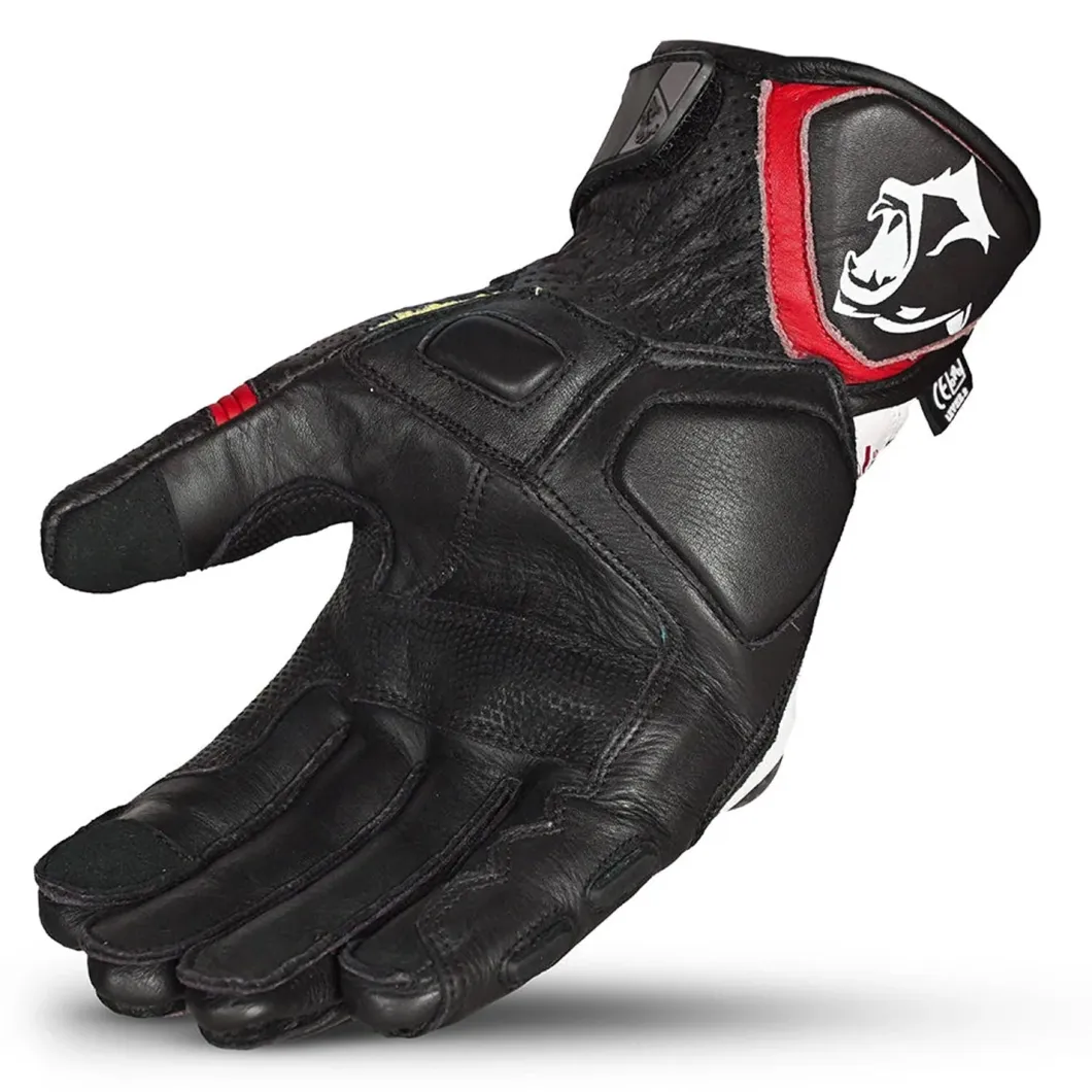 Bela Rocket Short White/Red/Black Motorcycle Glove