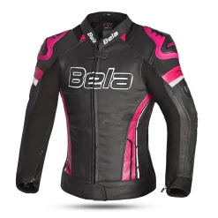 Bela Rocket Women's Jacket Black Pink (K-Leather Mix)