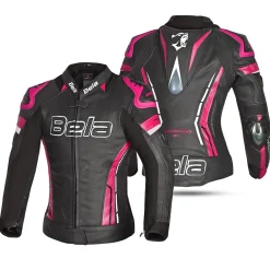 Bela Rocket Women's Jacket Black Pink (K-Leather Mix)
