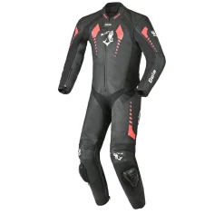 Bela Rollover Black Red 1PC Kids Leather Motorcycle Suits