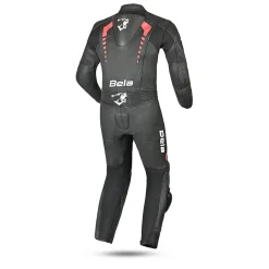 Bela Rollover Black Red 1PC Kids Leather Motorcycle Suits