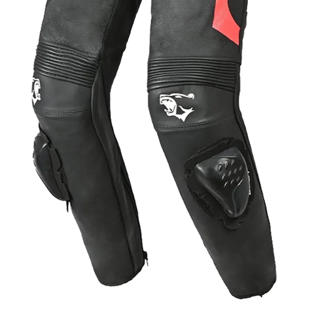 Bela Rollover Black Red 1PC Kids Leather Motorcycle Suits