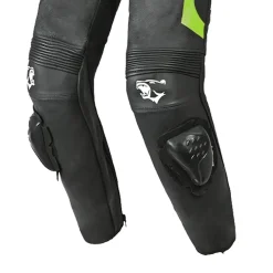 Bela Rollover Black Yellow 1PC Kids Leather Motorcycle Suits