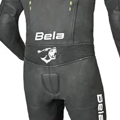 Bela Rollover Black Yellow 1PC Kids Leather Motorcycle Suits