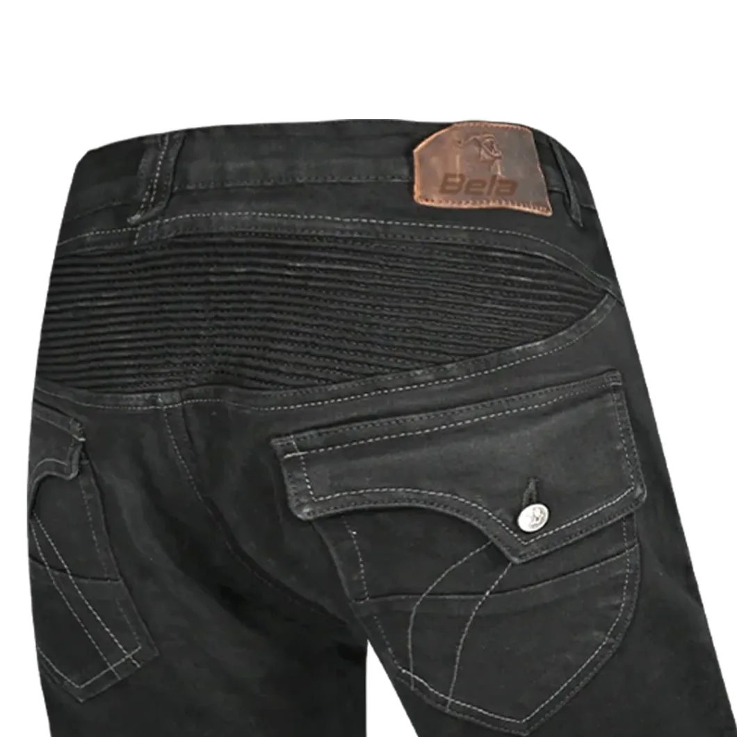 Bela Rosekin Women's Black Vaquero Motorcycle Jeans