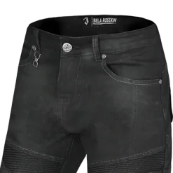Bela Rosekin Women's Black Vaquero Motorcycle Jeans