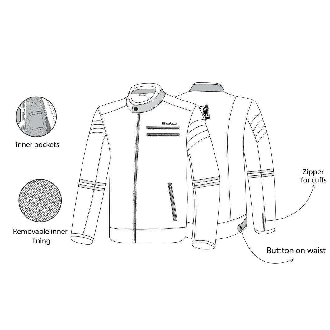 Bela Royal Rider Vintage Leather Jacket Brown/Beige