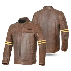 Bela Royal Rider Vintage Leather Jacket Brown/Beige