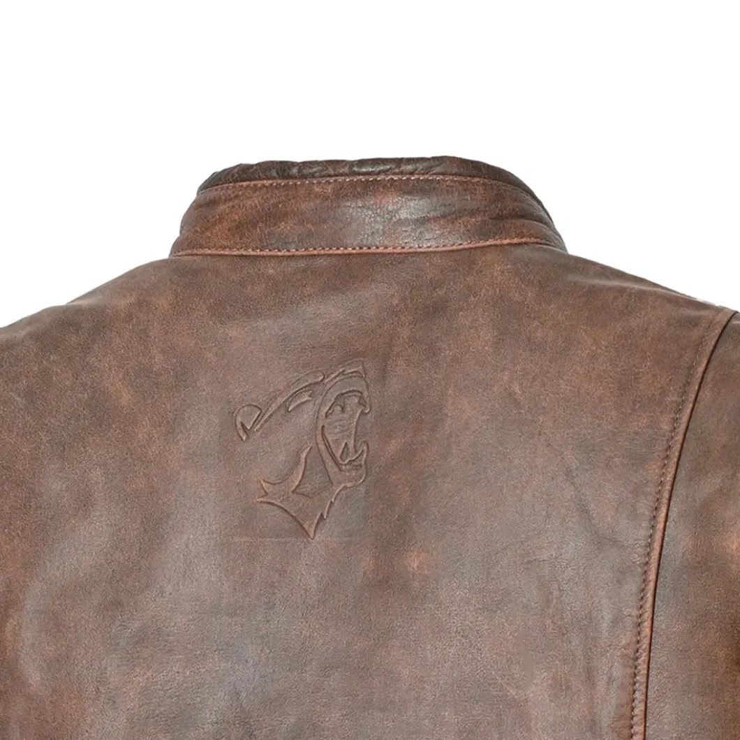 Bela Royal Rider Vintage Leather Jacket Brown/Beige