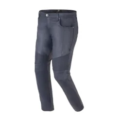 Bela Shirley Lady Wax Coated Motorcycle Jeans for Women in Blue