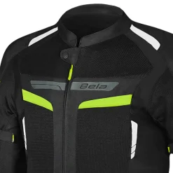 BELA SPRINTER 2-Layer Motorcycle Jacket Men Black Yellow Fluorescent