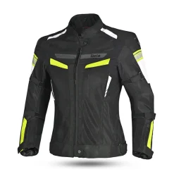 BELA SPRINTER 2-Layer Motorcycle Jacket Women Black Yellow Fluorescent