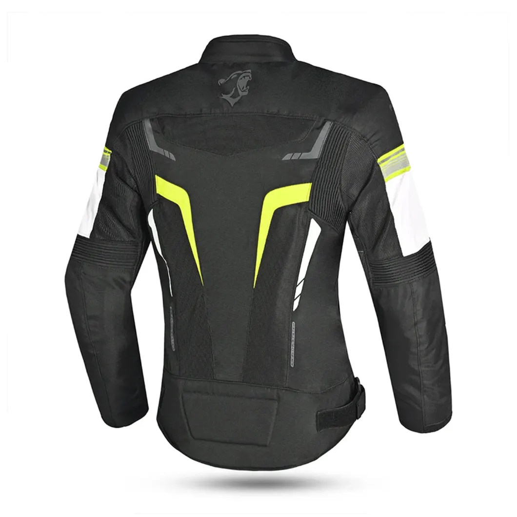 BELA SPRINTER 2-Layer Motorcycle Jacket Women Black Yellow Fluorescent