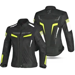 BELA SPRINTER 2-Layer Motorcycle Jacket Women Black Yellow Fluorescent
