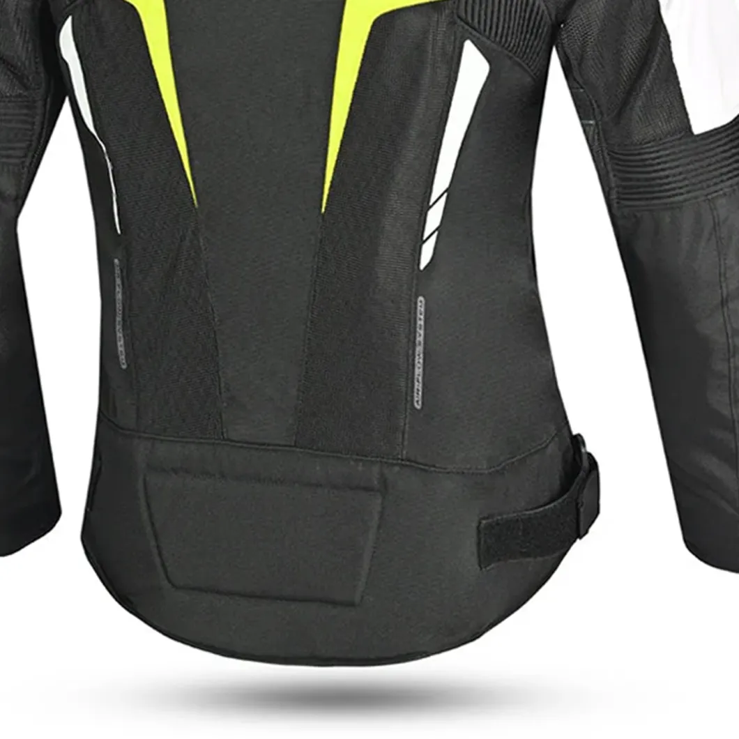 BELA SPRINTER 2-Layer Motorcycle Jacket Women Black Yellow Fluorescent