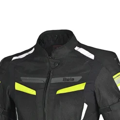 BELA SPRINTER 2-Layer Motorcycle Jacket Women Black Yellow Fluorescent