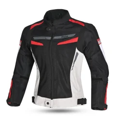Bela Sprinter Women's Motorcycle Jacket Black/Ice/Red