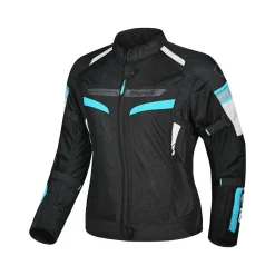 BELA SPRINTER WOMEN'S TEXTILE JACKET BLACK TURQUOISE
