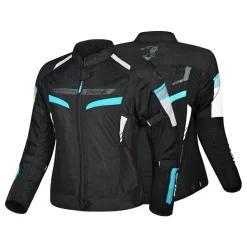 BELA SPRINTER WOMEN'S TEXTILE JACKET BLACK TURQUOISE