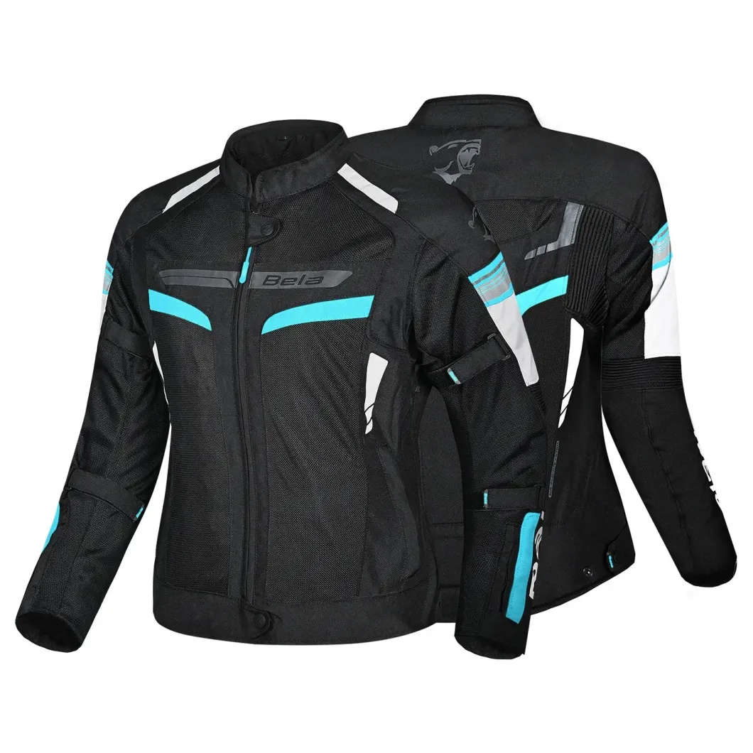 BELA SPRINTER WOMEN'S TEXTILE JACKET BLACK TURQUOISE