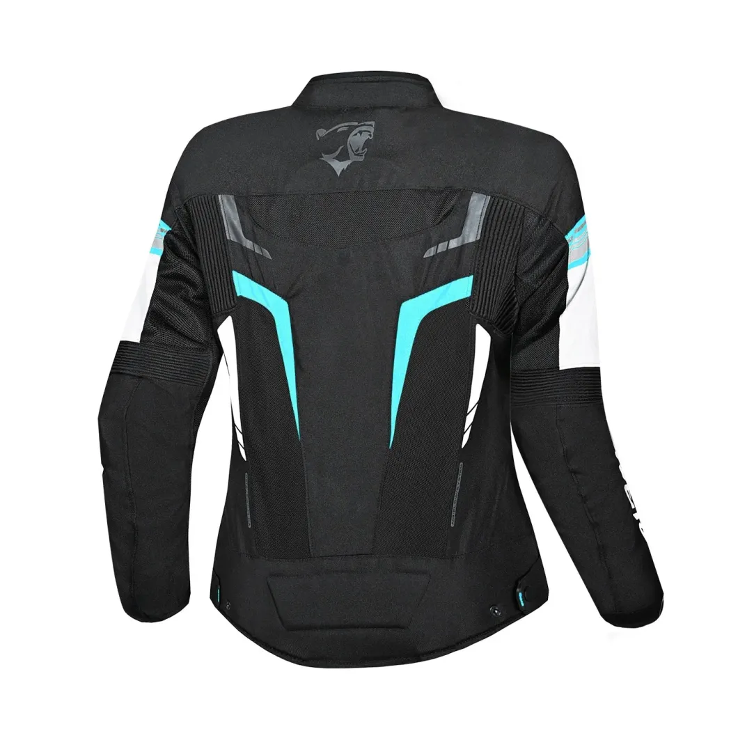 BELA SPRINTER WOMEN'S TEXTILE JACKET BLACK TURQUOISE