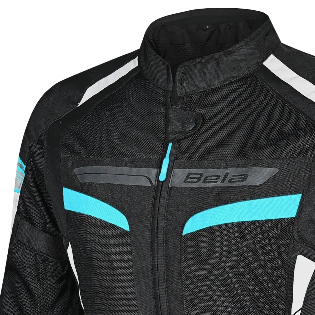 BELA SPRINTER WOMEN'S TEXTILE JACKET BLACK TURQUOISE
