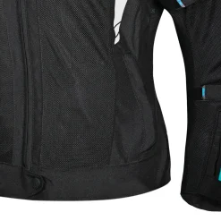 BELA SPRINTER WOMEN'S TEXTILE JACKET BLACK TURQUOISE