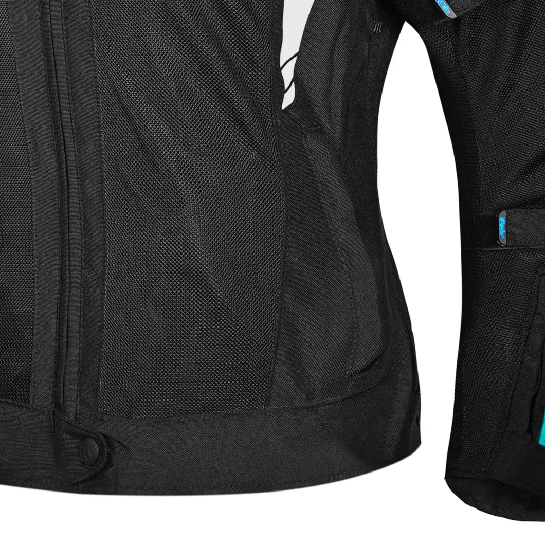 BELA SPRINTER WOMEN'S TEXTILE JACKET BLACK TURQUOISE